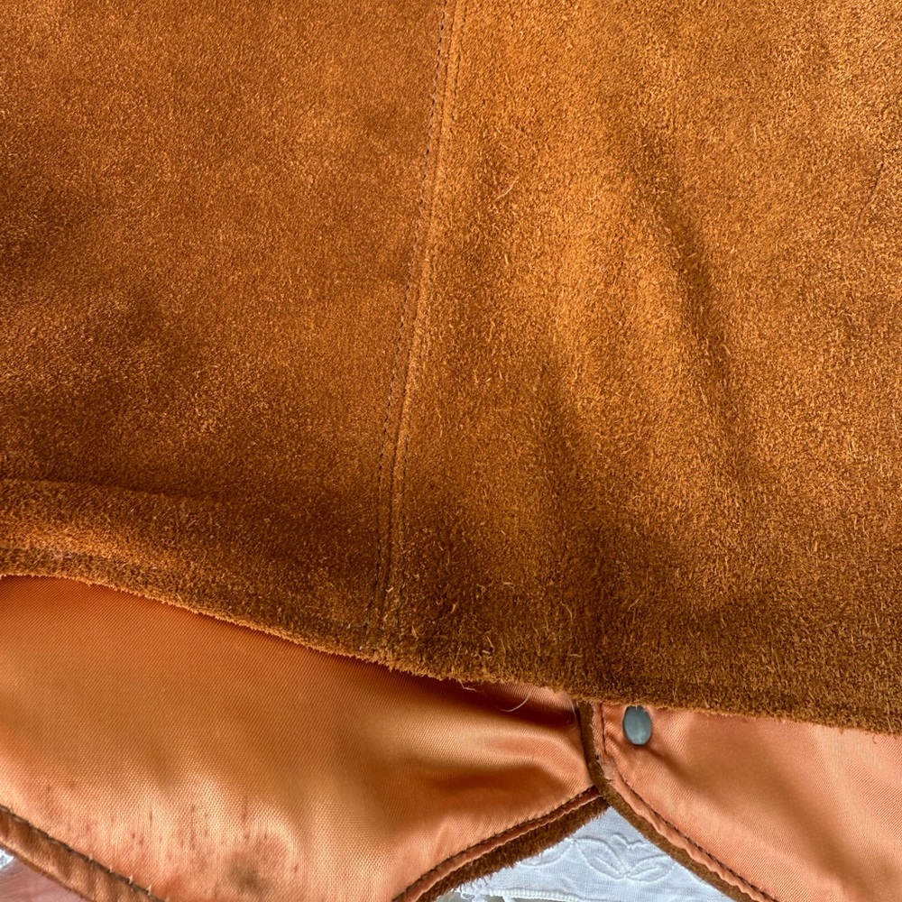 Wrangler Vintage 70’s Cowhide Leather Vest, Sz M - Picture 7 of 10
